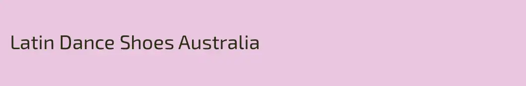 Latin Dance Shoes Australia